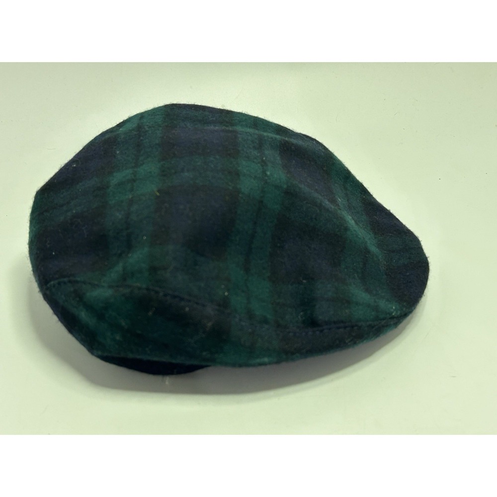 Vintage Pendleton Virgin Wool Plaid Men Newsboy Cabbie Derby Hat Flat Cap L